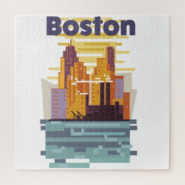 Boston Travel poster Jigsaw Puzzle (Vertical)