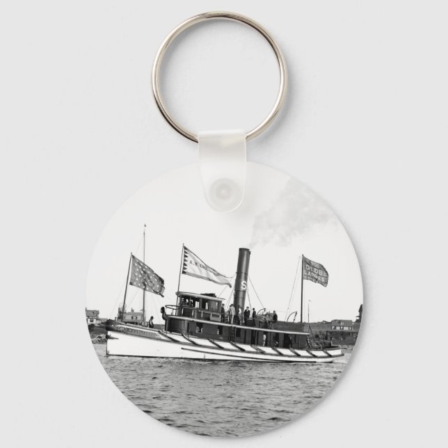 Boston Tugboat: late 1800s Key Ring (Front)