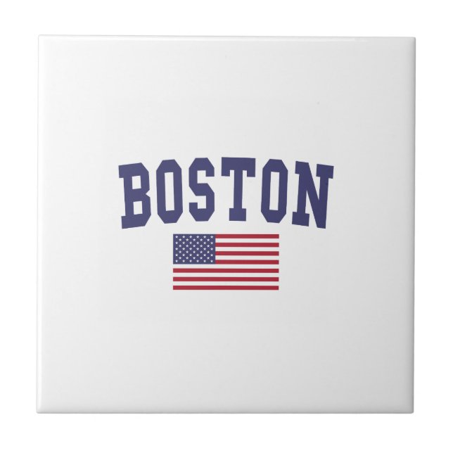 Boston US Flag Tile (Front)