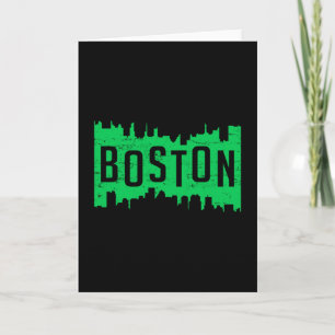 Boston USA City Cityscape Skyline Funny Gift Idea Card