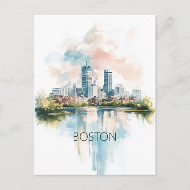 Boston USA Postcard (Front)