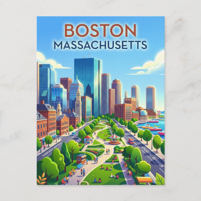 Boston USA Postcard (Front)