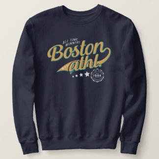Boston Varsity College Style Arched Text Sweatshirt