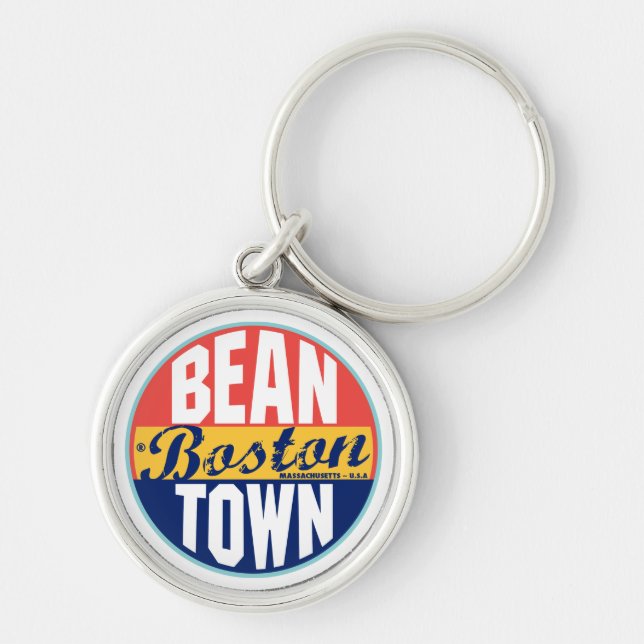 Boston Vintage Label Key Ring (Front)