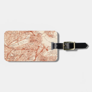Boston Vintage Map Luggage Tag