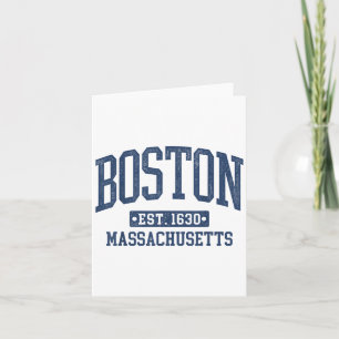 Boston Vintage Sports Design Boston Machusetts Ma Card