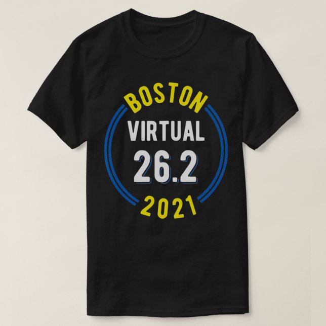 Boston Virtual 2021 Marathon T-Shirt (Design Front)
