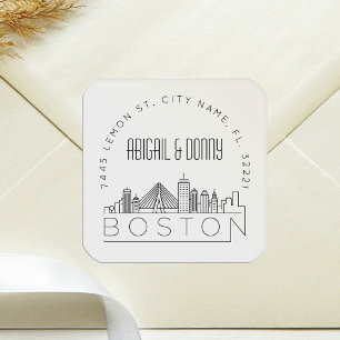 Boston Wedding   Pre-Addressed Envelope Seal