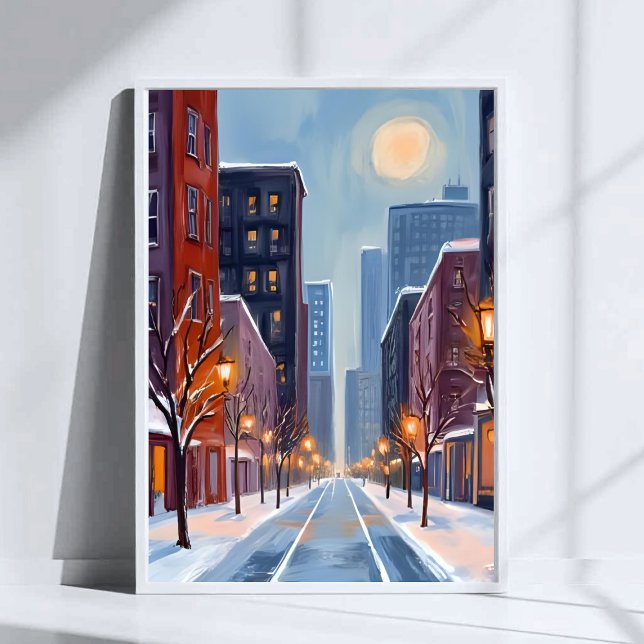 Boston Winter | Massachusetts City Watercolor Poster (Creator Uploaded)