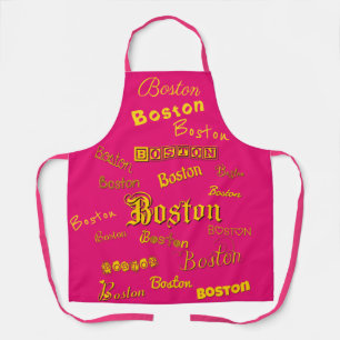 Boston Yellow Fonts  Apron