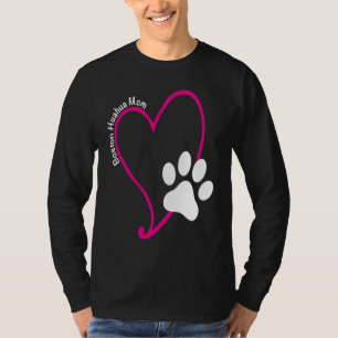 BostonHuahua Mom Heart and Print T-Shirt