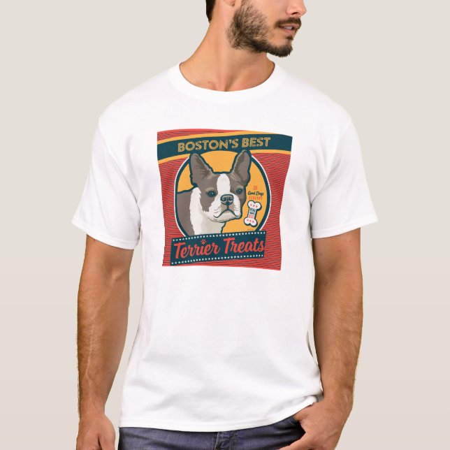 Boston's Best Terrier Treats T-Shirt (Front)