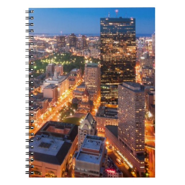 Boston's skyline at dusk notebook (Front)