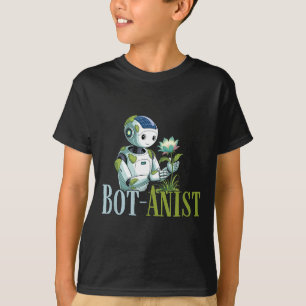 Bot-anist solarpunk robot earth day green future T-Shirt