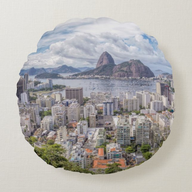 Botafogo With Sugar Loaf Round Cushion (Front)