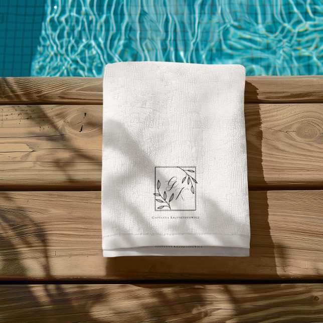 Botanic Crest | Timeless Monogram Beach Towel (Creator Uploaded)