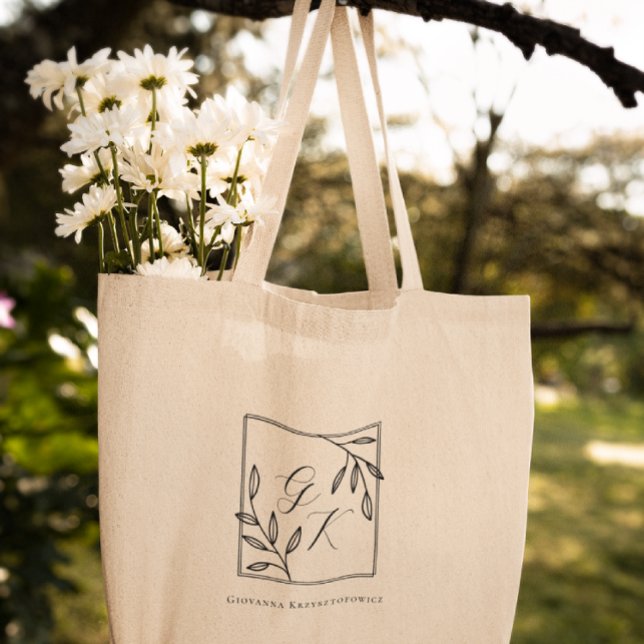 Botanic Crest | Timeless Monogram Tote Bag (Creator Uploaded)