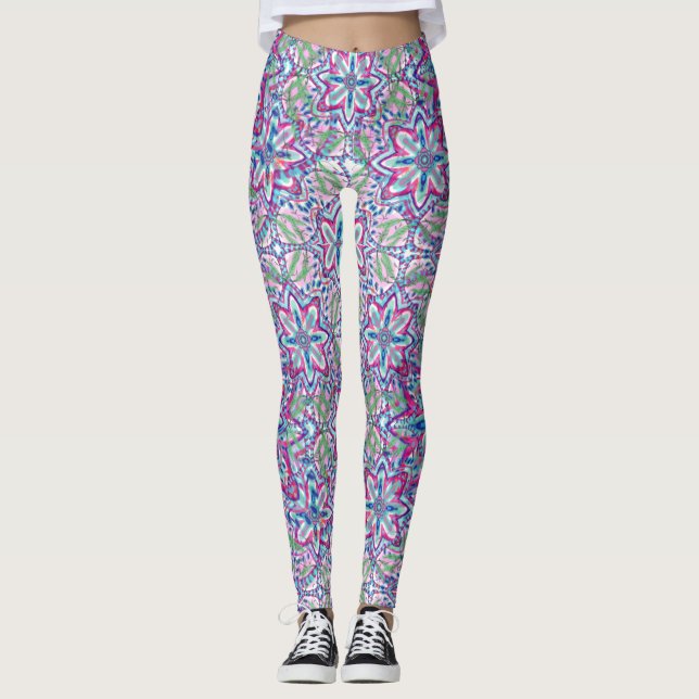 Botanic Kaleido Bloom Leggings (Front)