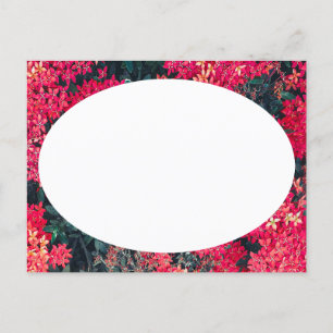 Botanic motif collage composition borders postcard