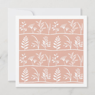 Botanic Serenade Modern Organic Silhouettes Peach Card