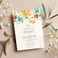 Botanic sun orange pink blue mint floral wedding