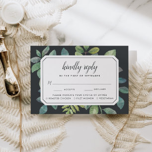 Botanica Night RSVP Card With Meal Choice