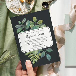 Botanica Night Wedding Invitation