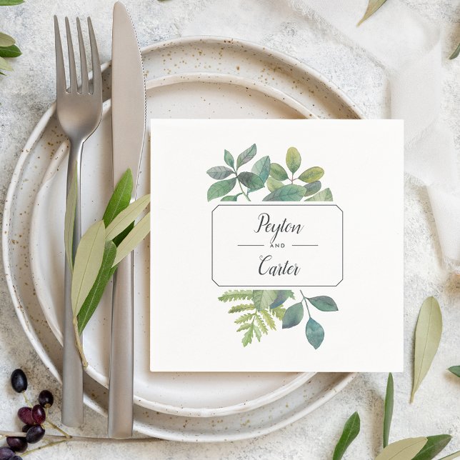 Botanica Personalized Wedding Napkin (Creator Uploaded)
