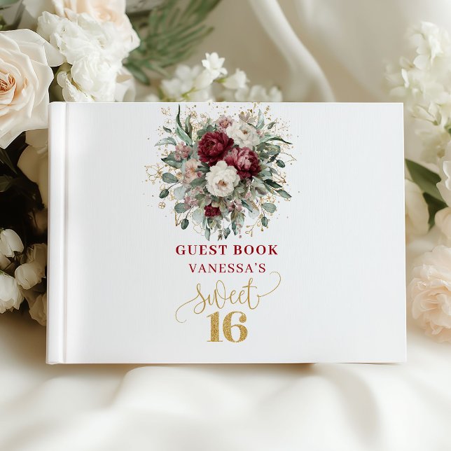 Botanical 16th Birthday Guest Book Sign (Botanical 16th Birthday Guest Book Sign)