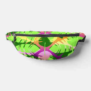 BOTANICAL ABSTRACT BANANA LEAVES  BUM BAGS