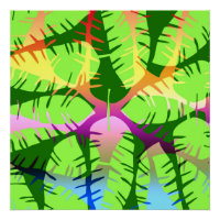 BOTANICAL ABSTRACT BANANA LEAVES 