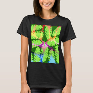 BOTANICAL ABSTRACT BANANA LEAVES T-Shirt