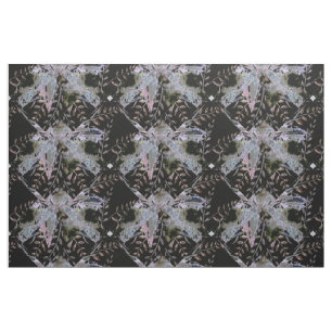 Botanical Abstract (black) Fabric