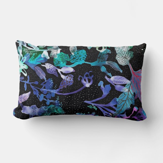 Botanical Abstract Lumbar Cushion (Front)