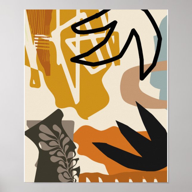 Botanical Abstracts Minimal #illustration Poster (Front)
