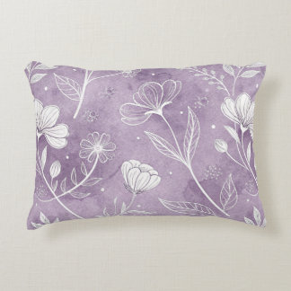Botanical Accent Pillow in Dreamy Lavender