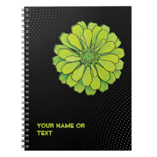 Botanical Acid Green: The 'Envy' Zinnia Pop Art Notebook
