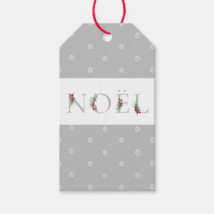 Botanical Adorned NOEL Holiday Gift Tags