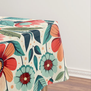 Botanical AI Floral Elegance Tablecloth