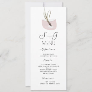 Botanical Airplant Terrarium Wedding Menu