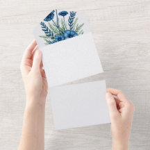 Botanical All-In-One Wedding Invitation 