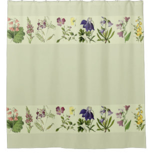 Botanical Alpine Flowers Floral Shower Curtain