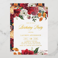 Botanical Amaryllis and Mums Floral Birthday Party