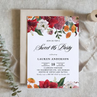 Botanical Amaryllis and Mums Floral Sweet 16 Party