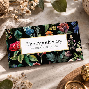 Botanical Apothecary Herbal Candle Brand Vintage Business Card