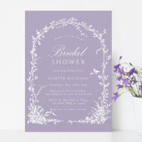 Botanical Arch Garden Lavender Bridal Shower