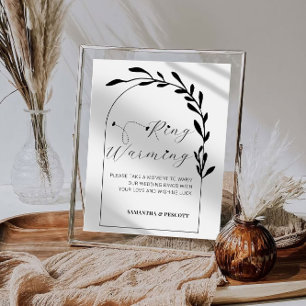 Botanical Arch Rings Warming Wedding Sign