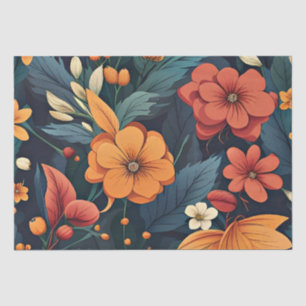 Botanical art, beautiful floral pattern, tissue paper