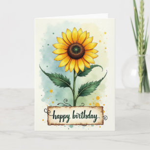 Botanical Art Birthday Card