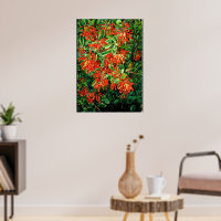 Botanical art: Burning Bush and Emu Wren of Chile